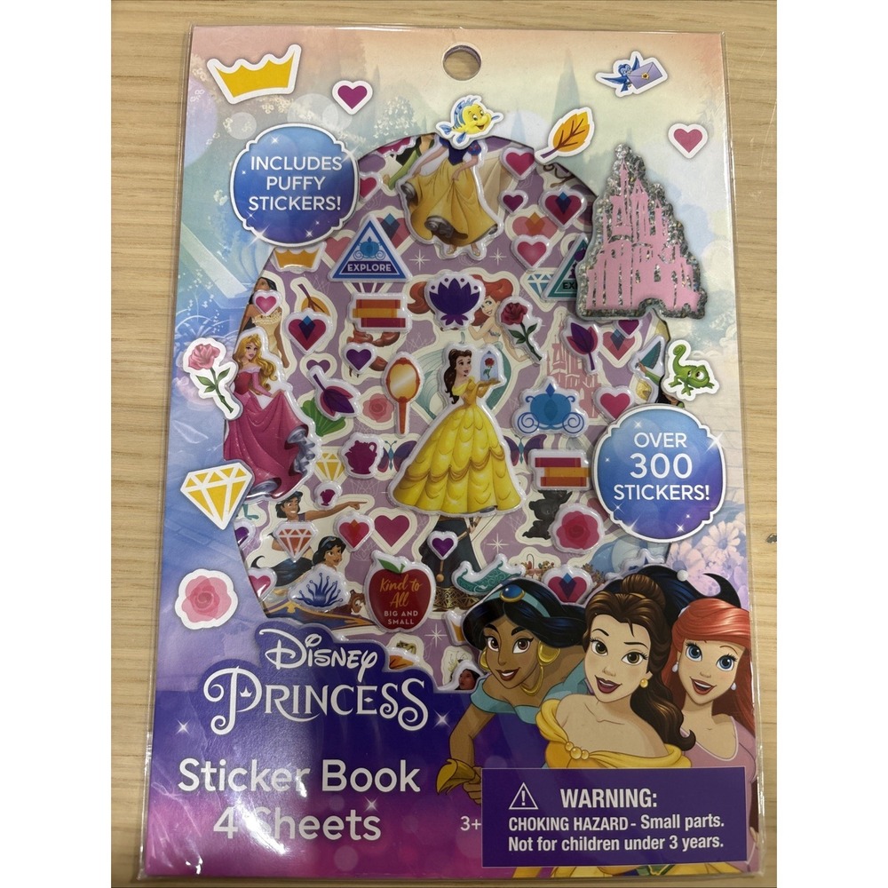 Disney Princess Sticker Book-Over 300 STICKERS With Sticker Pad